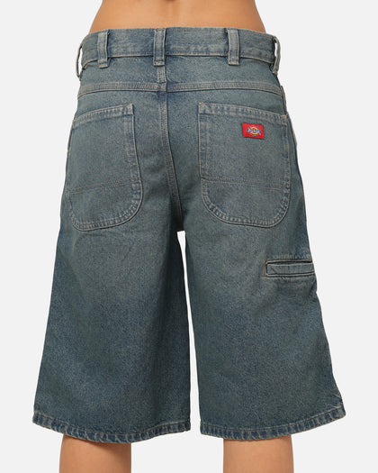 Dickies Denim 13" Loose Jean Shorts Khaki Tinted Blue