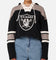 47 Brand Women's Las Vegas Raiders Cropped Lacer Hoodie Jet Black