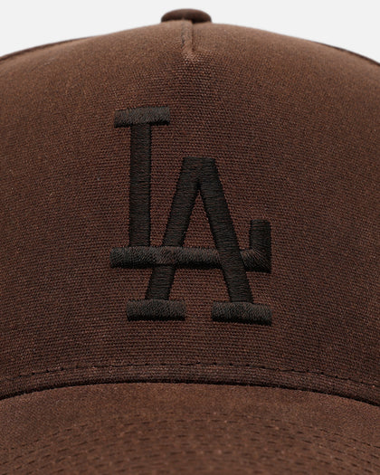 New Era Los Angeles Dodgers 'Waxed Canvas QS' 59FORTY A-Frame Fitted Brown