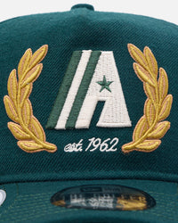 New Era Houston Astros 'Heritage Golf' Pre-Curved Golfer Snapback Cilantro Green