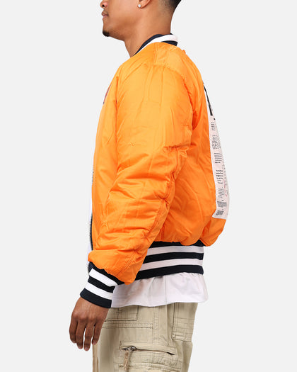 New Era X Alpha Series X NFL Chicago Bears MA-1 Bomber Jacket Navy/Orange