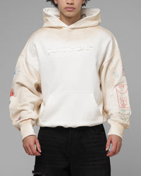 Loiter Hand Drawn Hoodie Off White