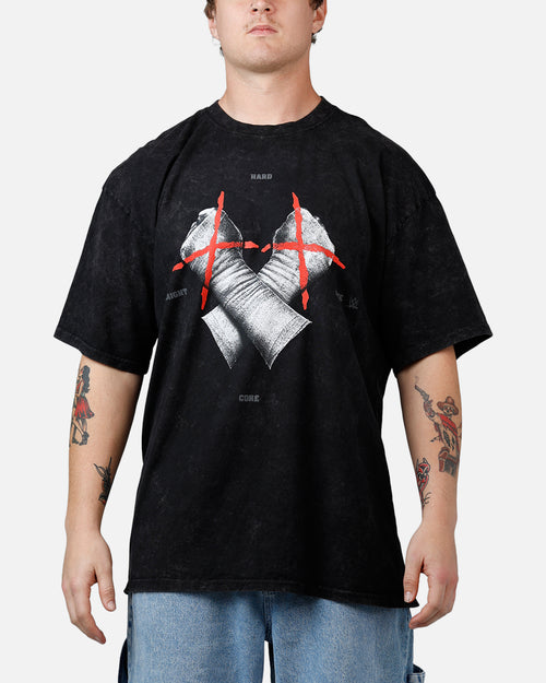 73Studio X WWE Wrestlemania 42 CM Punk T-Shirt Black Acidwash