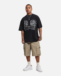 Loiter Draco Born T-Shirt Black Acidwash