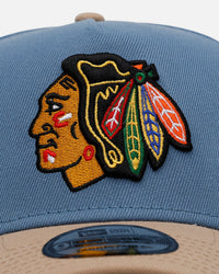 New Era Chicago Blackhawks 'Easy Breezy' 9FORTY A-Frame Snapback Blue/Tan