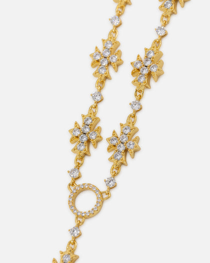 Saint Morta Rosary Cross Chain Gold