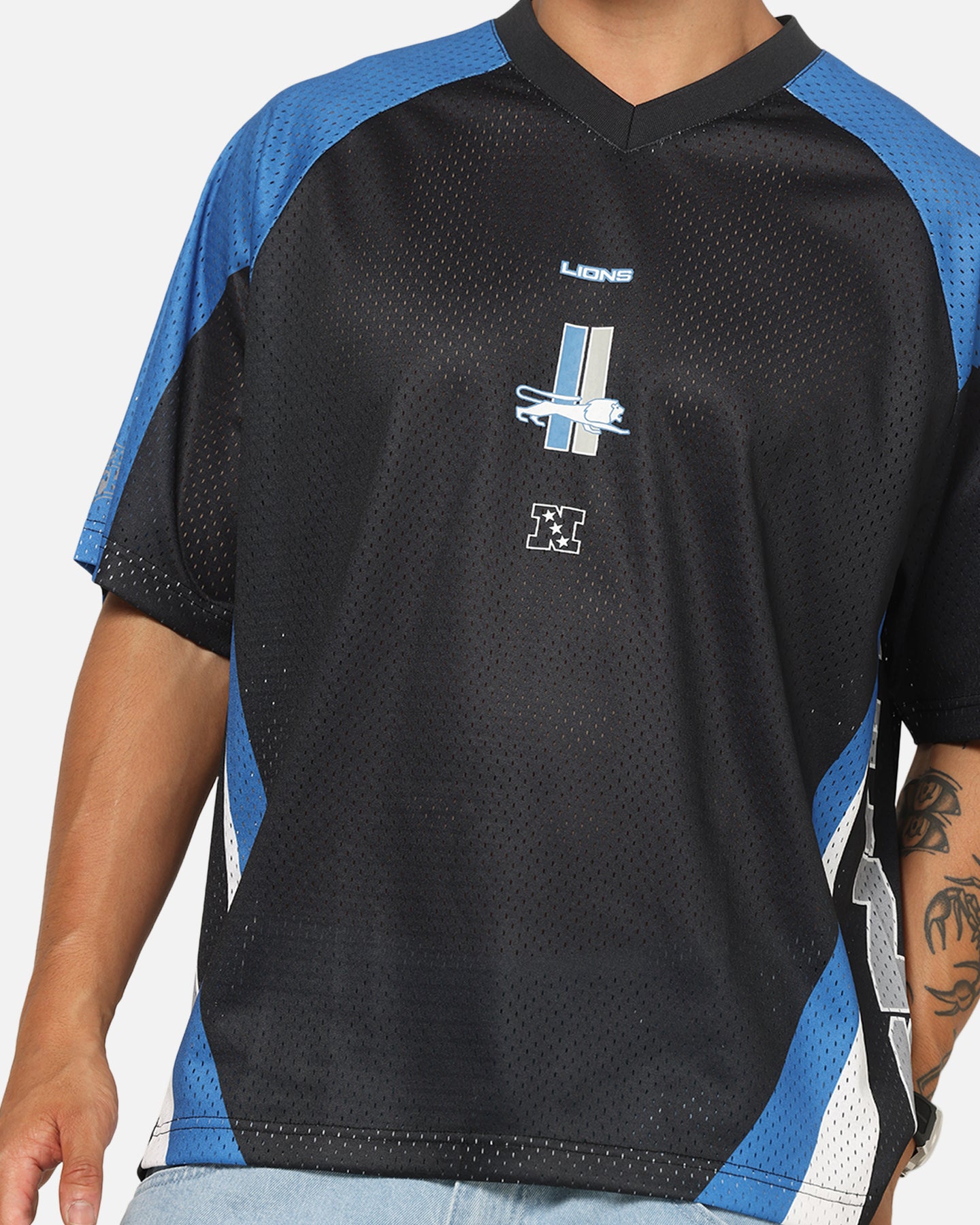 Mitchell & Ness Detroit Lions Warehouse Rave Jersey Black/Blue