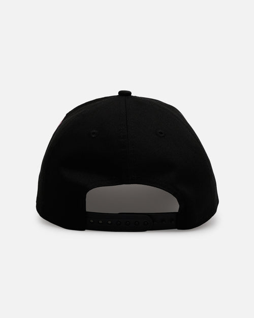 New Era Los Angeles Angels 'Pink Rose Embroidery' 9FORTY A-Frame Snapback Black/Pink