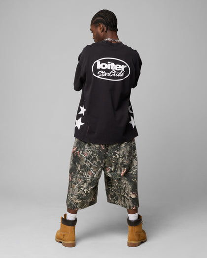 Loiter Star Child T-Shirt Washed Black