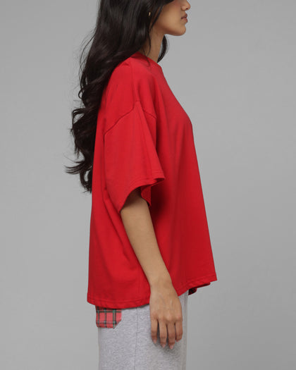 Loiter Script T-Shirt Red