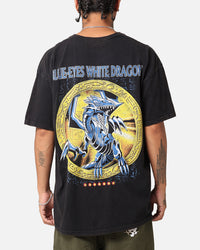 Goat Crew X Yu-Gi-Oh! Blue Eyes White Dragon T-Shirt Black Wash