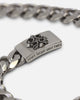 Guess Mainline 10mm 4G Rebel Curb Chain Bracelet Silver