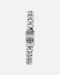Guess Mainline 10mm 4G Rebel Curb Chain Bracelet Silver
