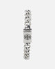 Guess Mainline 10mm 4G Rebel Curb Chain Bracelet Silver