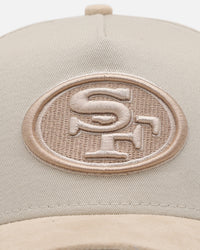 New Era San Francisco 49ers 'Cream Suede' 9FORTY A-Frame Strapback Stone/Oatmilk