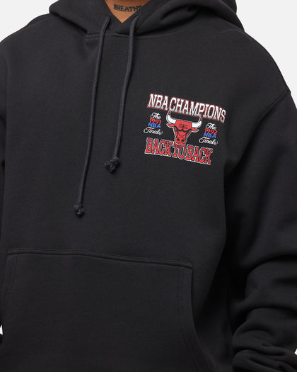 Mitchell & Ness Chicago Bulls Back To Back Hoodie Faded Black