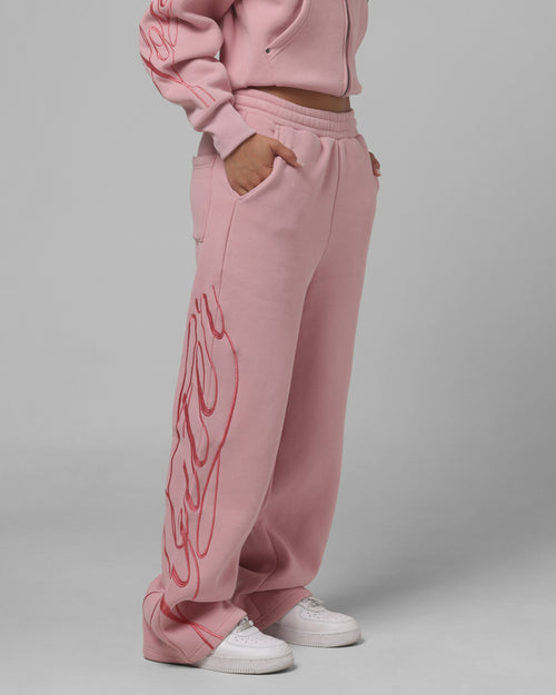 Loiter Women's In Script Sweat Pants Orchid Pink