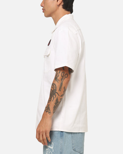 Von Dutch Oval Button Up Shirt White