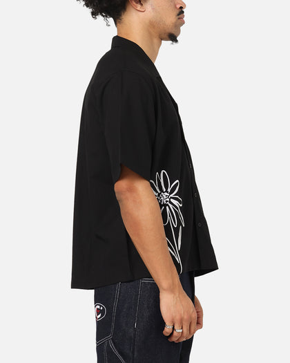Carre Hand Picked Button Up Shirt Black