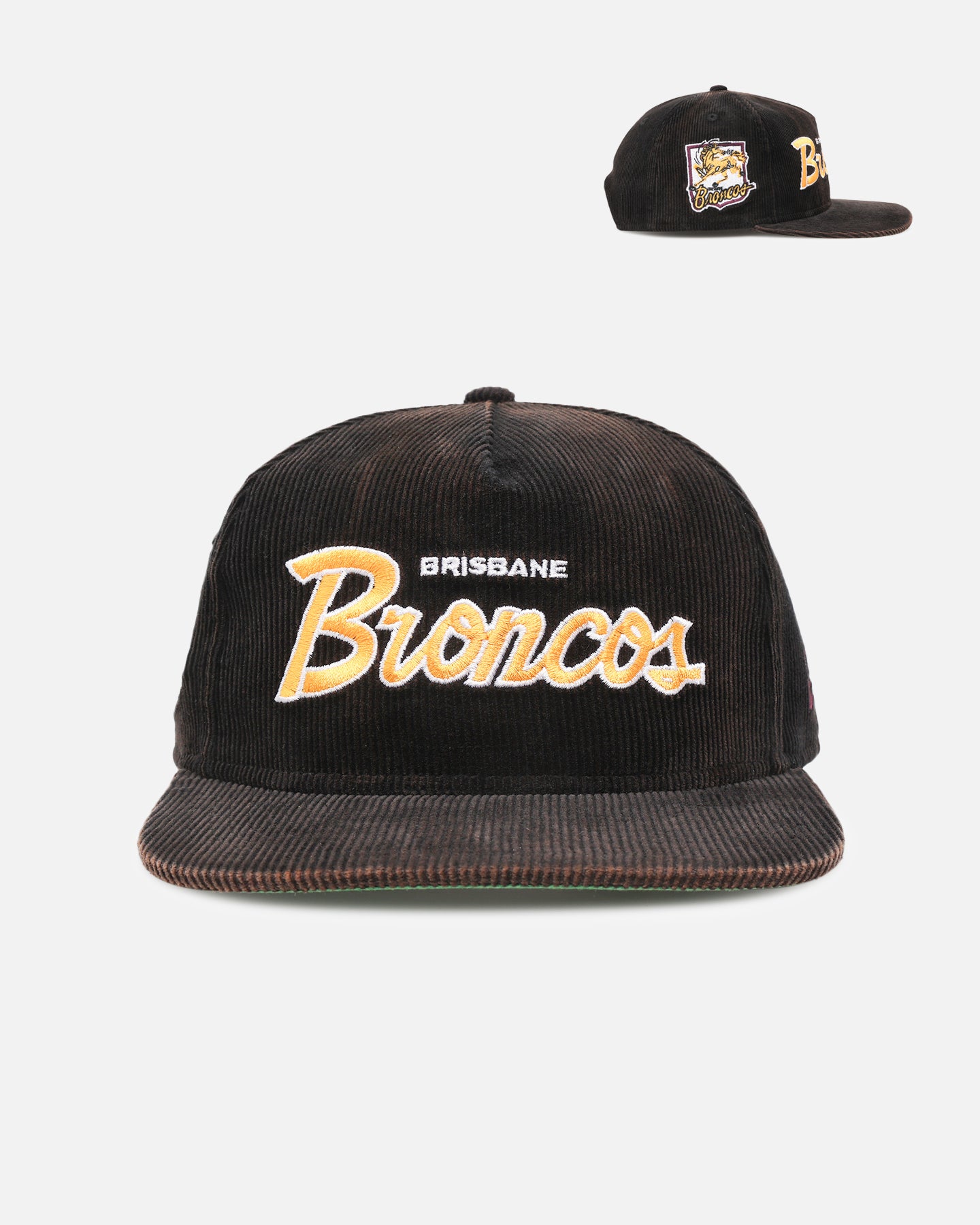 New Era Brisbane Broncos 'NRL Golfer Washed Black' Pre-Curved