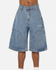 Ed Hardy Dragon Jorts Mid Blue Denim