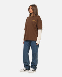 Dickies Payson 2Fer Long Sleeve T-Shirt Brown