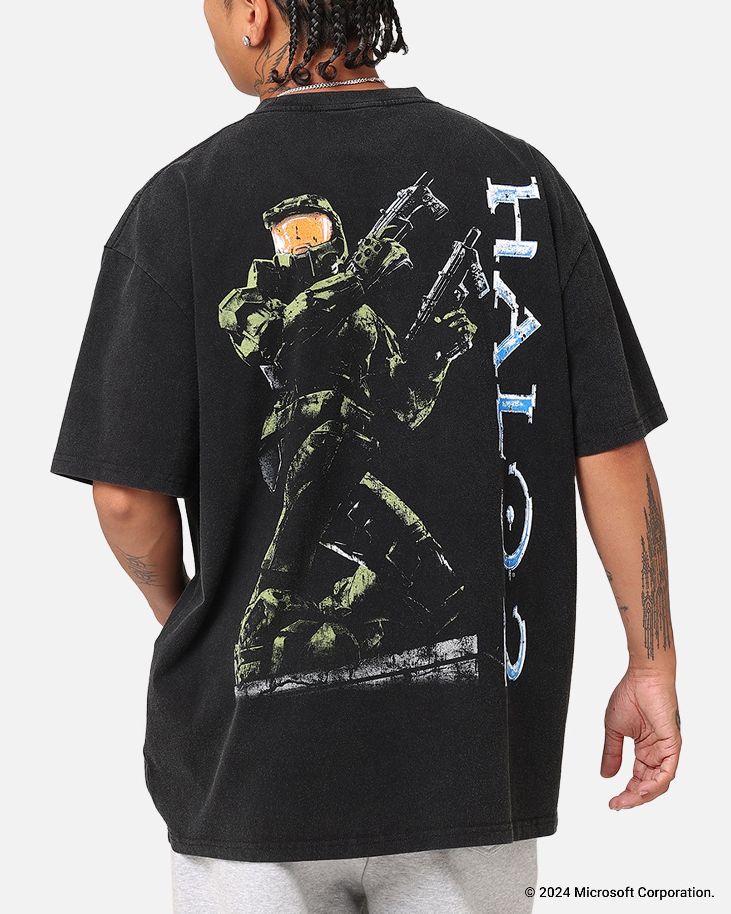 GALLOW ヒダカトオル カトウタロウ Tシャツ Sサイズ ② 73Studio X Halo Halo 2 Vintage T-Shirt Black Acidwash | Culture