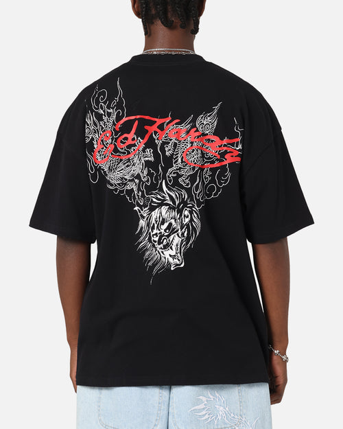 Ed Hardy Flash Demon T-Shirt Black