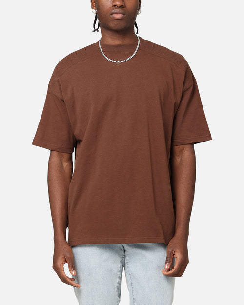 Saint Morta Emboss Boxy T-Shirt Dark Brown