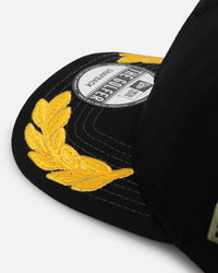 New Era Los Angeles Lakers 'Military Patch' Pre-Curved Golfer Snapback Black
