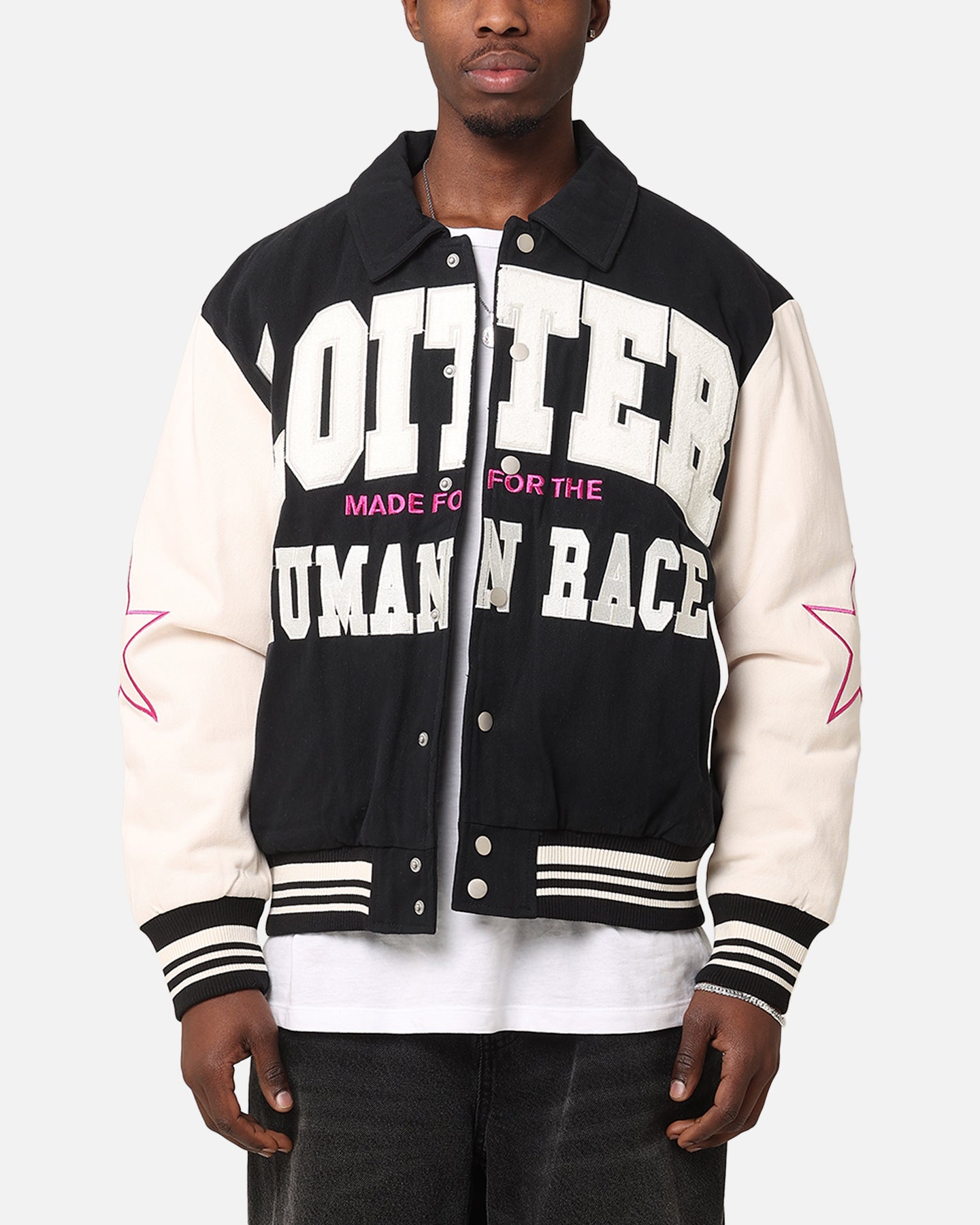 Loiter Vice City Varsity Jacket Black | Culture Kings US