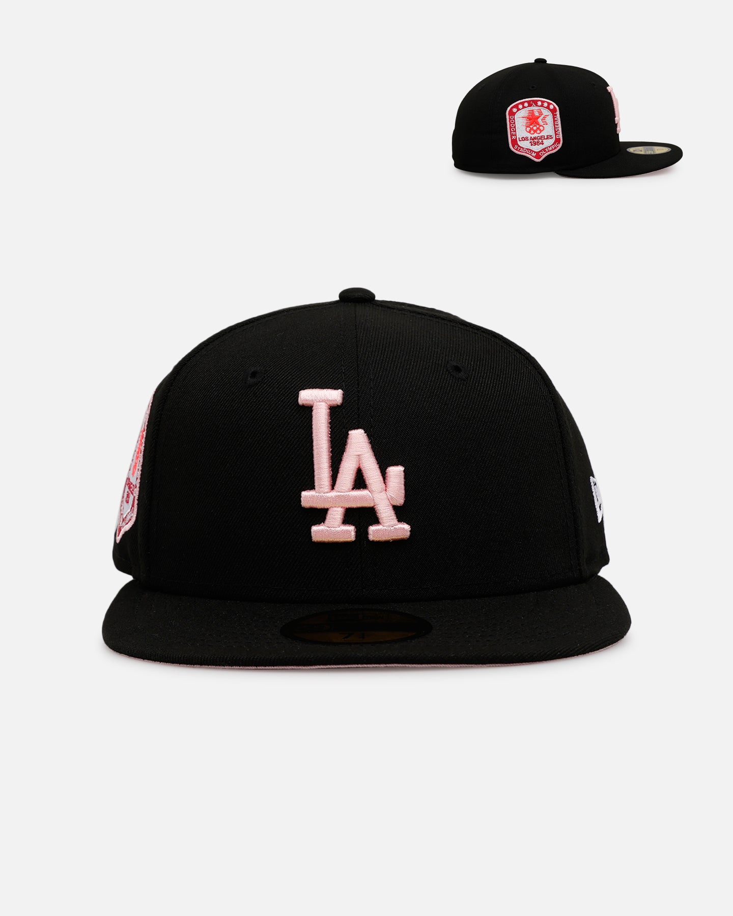 new era LA dodgers black 7 3/8 ツバ裏ピンク New Era Los Angeles Dodgers 'Black And Pink' 59FIFTY Fitted Black