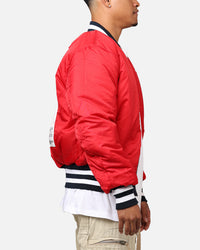 New Era X Alpha Series X NFL New England Patriots MA-1 Bomber Jacket Navy/Red