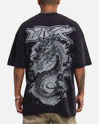 Loiter Draco Born T-Shirt Black Acidwash
