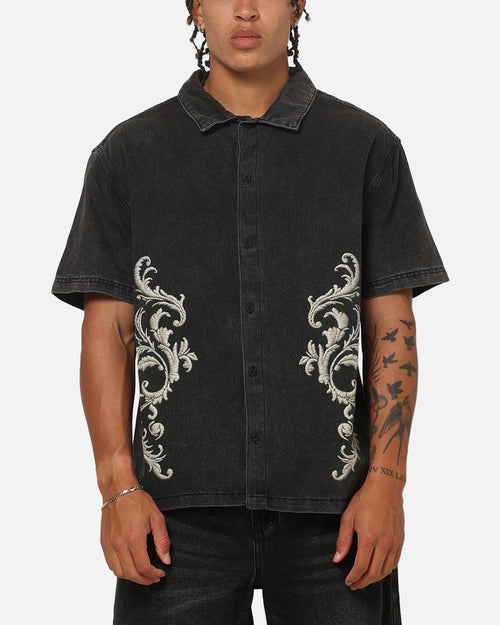 Saint Morta Baroque Button Up Shirt Black