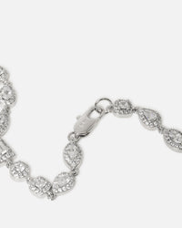 Saint Morta Iced Cluster Chain Iced White Gold