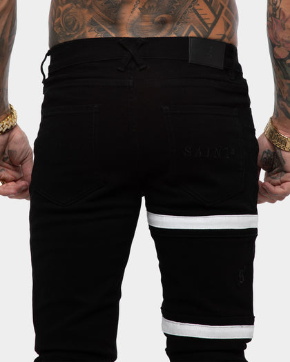 Saint Morta Sideline Distressed Jean Black/White