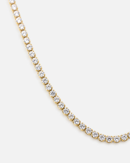 Saint Morta 2mm Micro Tennis Chain Iced Gold