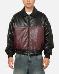Ed Hardy Voltage Bomber Jacket Black/Burgundy