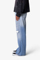MNML Painter Kick Flare Denim Blue