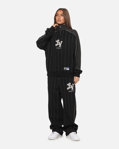 Carre Las Vegas City Series Quarter Zip Crewneck Black Pinstripe