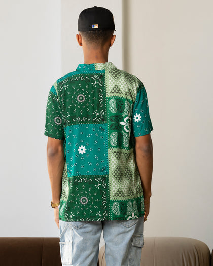 Carre Bandana Ultra Button Up Shirt Green