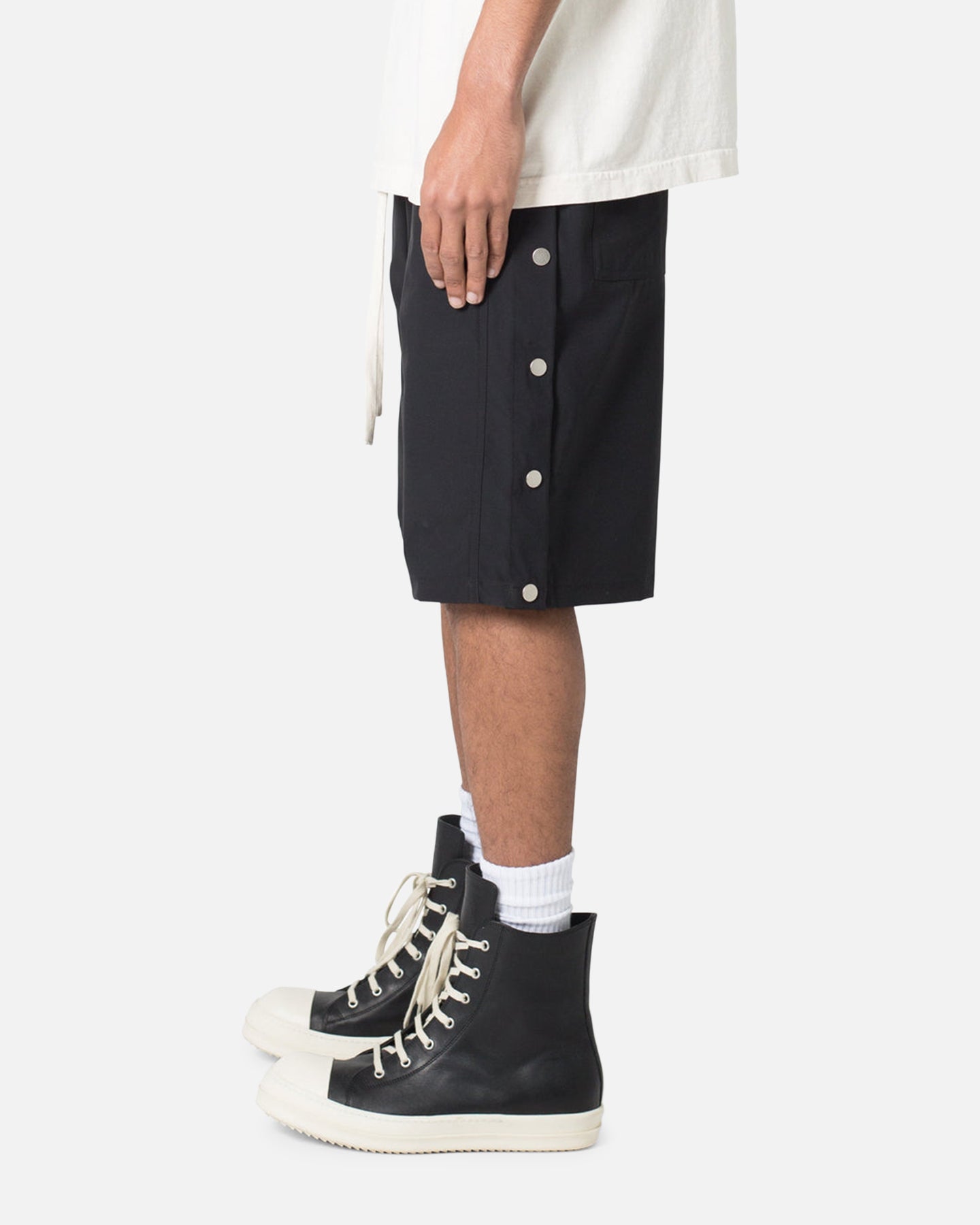 MNML Side Snap Nylon Shorts Black | Culture Kings US