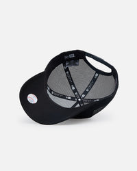 New Era Houston Astros 'Black All Over Mesh' 9FORTY A-Frame Trucker Snapback Black Rigid/Black