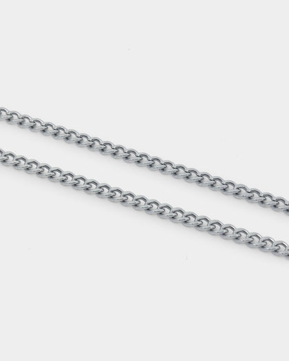 Saint Morta 3mm Micro Cuban Chain White Gold