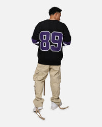 Carré Gridiron Knitted Sweater Black/Purple/White