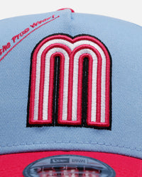New Era Mexico National Baseball Team 'Mexico Spring Delivery' 9FORTY A-Frame Snapback Sky Blue