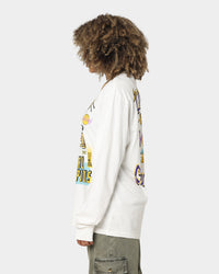 Mitchell & Ness Women's Los Angeles Lakers Three-Peat Long Sleeve T-Shirt Vintage White