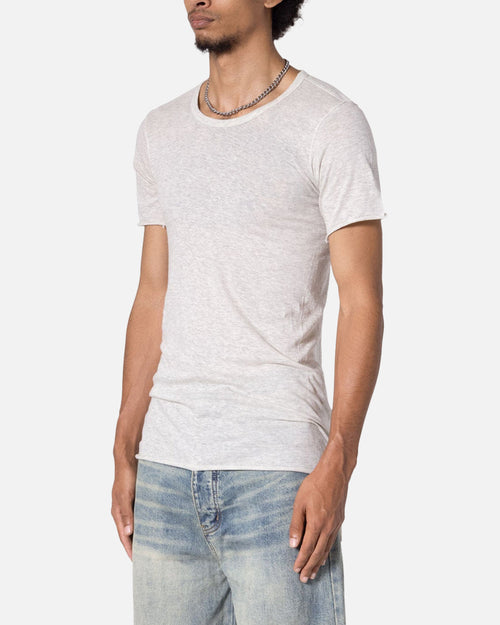 MNML Sheer Knit Bias Cut T-Shirt Grey