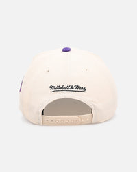 Mitchell & Ness Atlanta Braves 'Chainstitch Wordmark' Pro Pinch Snapback Purple